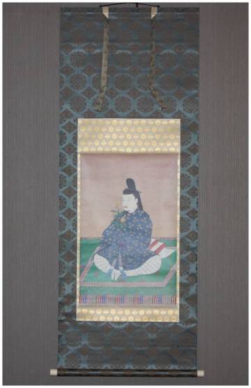 「印刷工芸」　大本山大覚寺蔵　嵯峨天皇宸影像図　掛軸　共箱　真言宗・人物画・仏画・肖像画・嵯峨御所