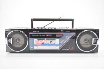 SANYO MR-Q4 6スピーカー ラジカセ 再生OK[サンヨー][ラジオカセットレコーダー][RADIO CASSETTE RECOREDER][昭和レトロ][当時物]7M
