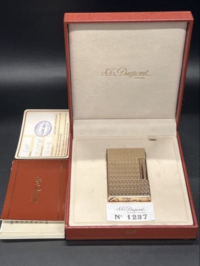 売り切りDuPont デュポン ガスライター ライン2 ヴィンテージ　ピンクゴールド　箱付き　極美品　早いもの勝ち