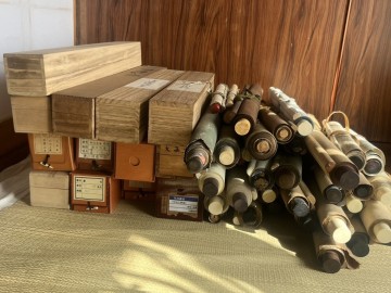 【模写】 掛軸 まとめ 掛け軸 寺院 日本画 古美術 木版 書画 山水 骨董 美術品 仏画 水墨画 恵比寿 花鳥 茶掛け 函あり 痛みあり 