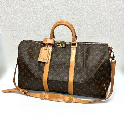 ▽▼【割と美品】LOUIS VUITTON ルイヴィトン キーポル M41416 バンドリエール 50 モノグラム M41416 ボストンバッグ カデナ 鍵付き▽▼