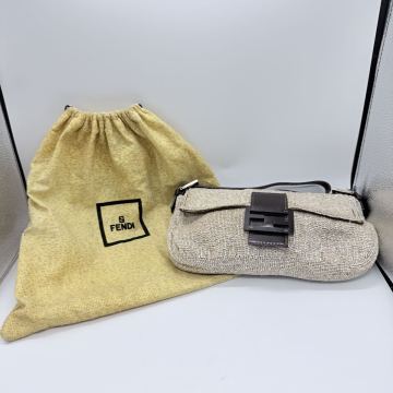 1円〜 2F FENDI マンマバケット ビーズ フェンディ ベージュ 保存袋 レザー ショルダーバッグ ハンドバッグ 鞄 かばん ハイブランド 154