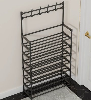 簡易型多層パイプ靴帽子棚棚靴棚曲がり角寝室収納棚靴箱