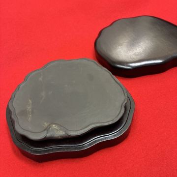 端渓　蓮型　板硯　16cm 古硯　老坑　