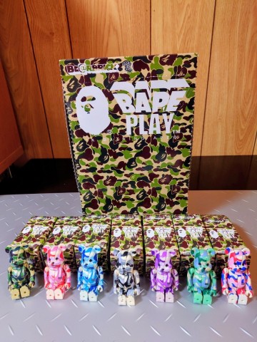 BE@RBRICK BAPE PLAY CAMO 100% 7種類ベアブリック エイプ プレイ A BATHING APE ア ベイシング エイプ　　　　　　 