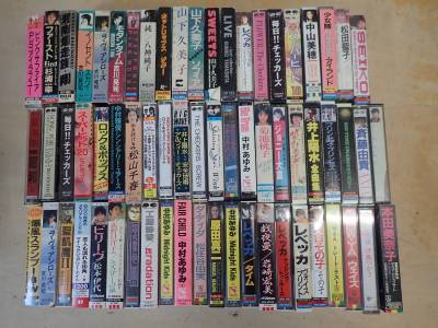 f⑩d　大量◆邦楽 カセットテープ　まとめて65本セット　昭和アイドル/歌謡曲/松田聖子/斉藤由貴/吉川晃司/ZIGGY/少女隊/八神純子/レベッカ