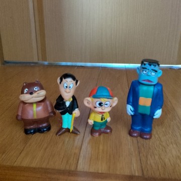 ソフビ、 フィギュア 、怪物くん 、昭和レトロ 、藤子不二雄 、当時物、足裏小年画報社、1968年の記載全てあり、ビンテージ品。