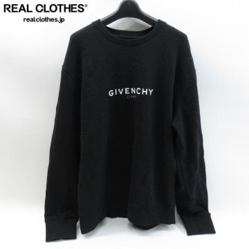 ☆GIVENCHY/ジバンシィ LOGO SLIM FIT ロゴプリント スリムフィット クルーネックスウェット BMJ0HA3Y8N/XXL /060