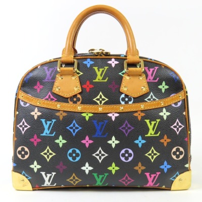 206182★1円スタート★LOUIS VUITTON ルイヴィトン 中極美品 トゥルーヴィル スタッズ ヴィンテージ マルチカラー ハンドバッグ