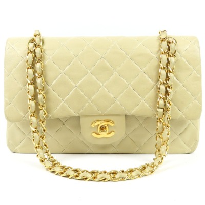 206419★1円スタート★CHANEL シャネル 中極美品 Wフラップ25 ココマーク マトラッセ チェーンショルダーバッグ ヴィンテージ ラムスキン