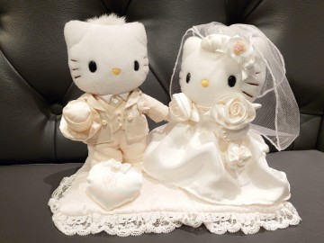 年代物 vivitix限定 サンリオ キティちゃん＆ダニエルくん ぬいぐるみ ウエディング Hello Kitty 約縦20cm