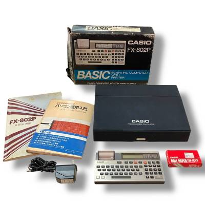[80]260212-10458-2035 IR400 CASIO カシオ FX-802P ポケットコンピューター ポケコン BASIC言語プログラム プリンター 現状品