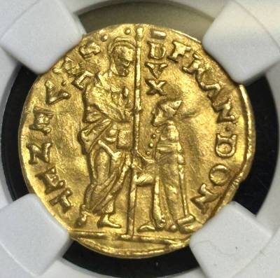 【イタリア(ヴェネツィア)金貨】(NGC-AU 3.5g/98.6%金 1545-53年)