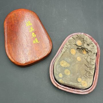 1円スタート 端渓硯 中国広東省 硯 石紋 中国美術 瑞溪名現 工芸品 重量約768g TK0306タ