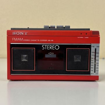 D373-G19-1570 SONY ソニー FM/AM STEREO CASSETTE-CORDER WA-66 ラジカセ 昭和レトロ 通電・ラジオ音出し確認済み TE