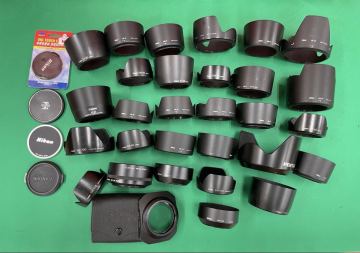 （C105）CONTAX 67/86 RING ニコン、キャノン Canon ET-65II EW-78D Nikon HB-57 レンズフード BRONICA 72mm レンズキャップ など 現状品
