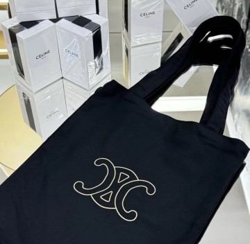 新品 セリーヌ CELINE ノベルティ トートバック/エコバッグ ブラック 2025
