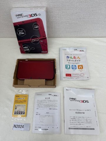【1円～】【ジャンク品/読み込み確認済み】初期化済みnew Nintendo 3DS LL 本体 メタリックレッド 箱付き 任天堂 21-N2024