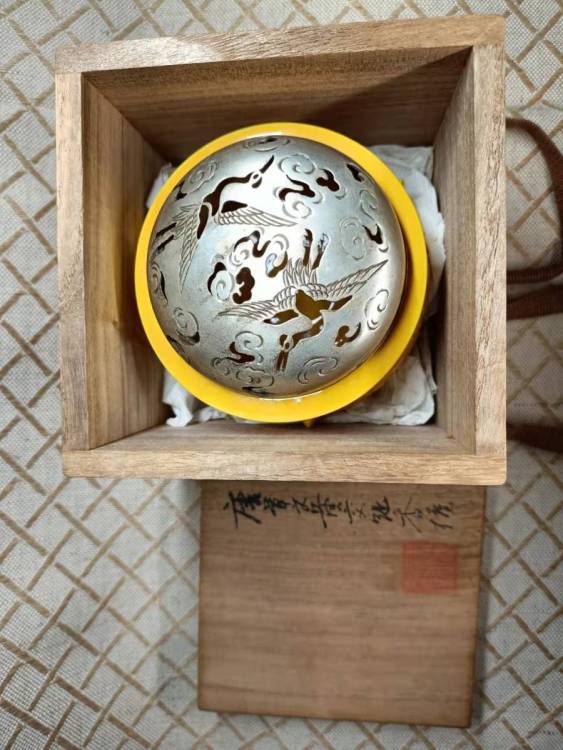 中国 唐?物 古瓷 時代?物 黄交趾 香爐 箱付