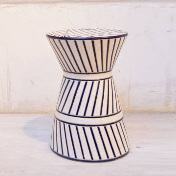 ★数量限定★ ベトナム 陶器 スツール B 玄関 丸椅子 ガーデンチェア 花台 フラワー プランター スタンド ベース インテリア 観葉植物 台