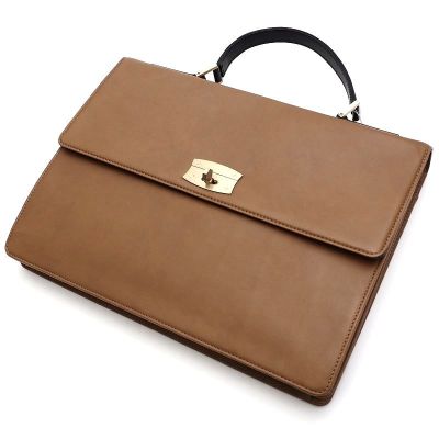 D0538S 未使用品 Epoi/レザービジネスバッグ キャメルブラウン 2WAY ショルダーバッグ 日本製 エポイ レディース