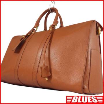 即決★イタリア製 Gianfranco Ferr★オールレザーボストンバッグ ジャンフランコフェレ 茶 本革 トラベルバッグ 本皮 旅行 カバン 出張 鞄