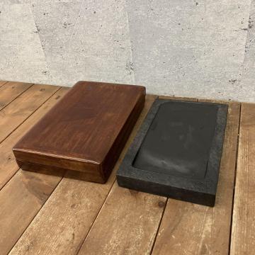 レトロ 中国硯 端渓硯 長方硯 魚脳砕凍 書 書道 芸術 アート