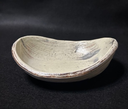 古谷信男 粉引刷毛目 皿 鉢 楕円 粉引 刷毛 信朗 陶芸 食器 古谷信朗