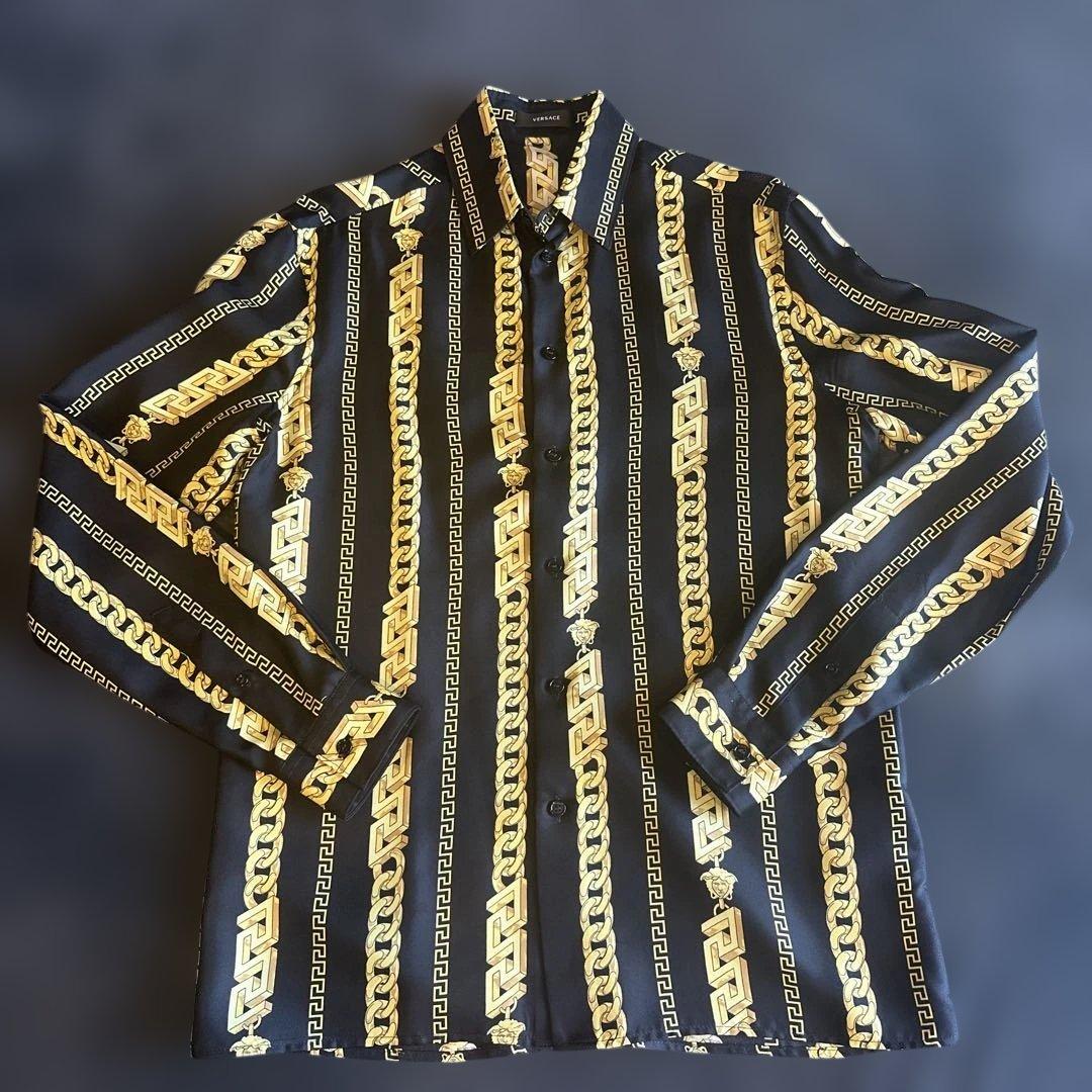 VERSACE メンズシルクシャツ　46サイズ