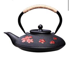 梅花鉄瓶 南部鉄器直火対応 鉄瓶 ストレーナー付 おしゃれ 鉄製 伝統工芸 贈り物 家庭用　桜