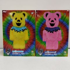 【D686】未開封品 BE@RBRICK GRATEFUL DEAD YELLOW&PINK 400％
