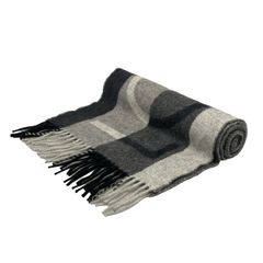 LOUIS VUITTON(ルイヴィトン) マフラー美品  エシャルプ・LVホライゾン M70922 グレー&times;ダークグレー&times;黒 ウール、カシミヤ