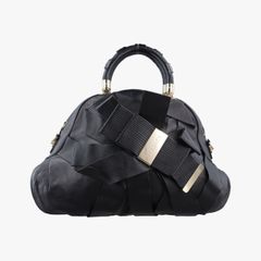 ヴェルサーチェ(ヴェルサーチ)VERSACEヴェニータ ボウ ブラック レザー 