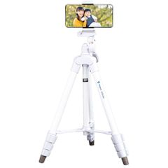 【新着商品】Fotopro スマホ 三脚 120cm 4段階 調節 小型 3WAY 雲台 収納袋 スマホ用 スマホホルダー iPhone Android ビデオカメラ カメラ デジカメ 一眼レフ 対応 アルミ製 DIGI-204 ＷH ホワイト