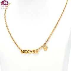 VERSACE ヴェルサーチ 1002579 ロゴ メデューサ ペンダント ネックレス 全長57.5㎝ ゴールドトーンメタル イタリア製
